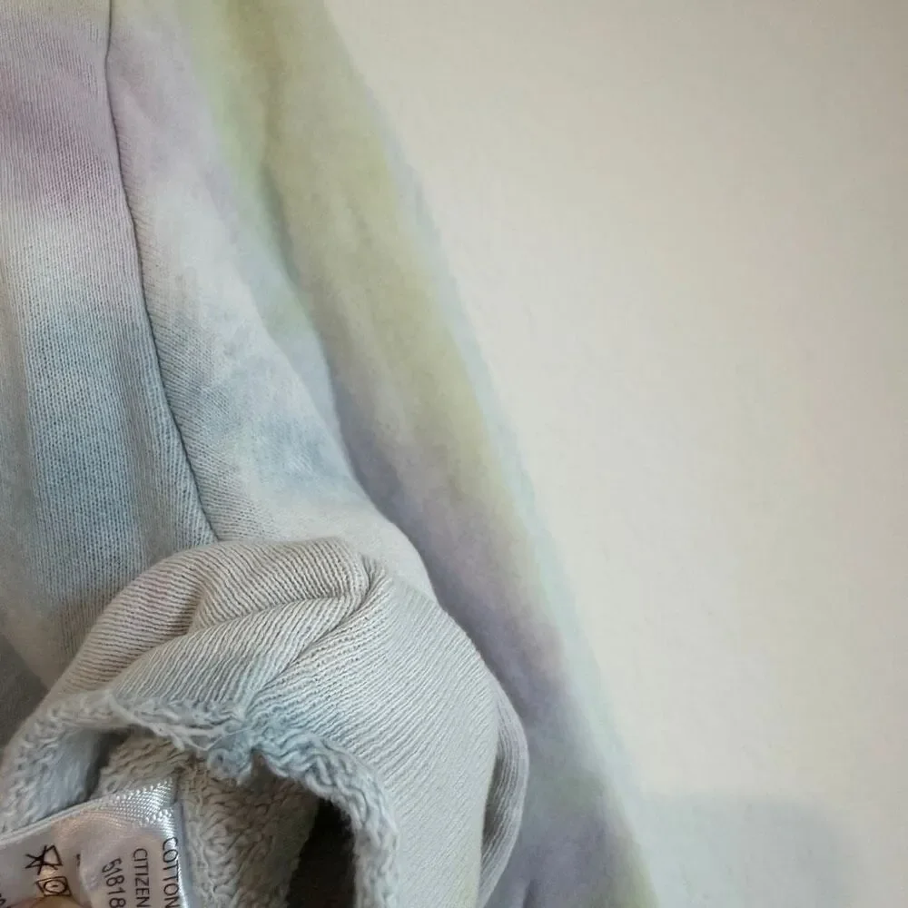 Cotton Citizen Tie Dye Half Zip Pullover Cropped Sweatshirt Women's Size XS - Picture 7 of 7